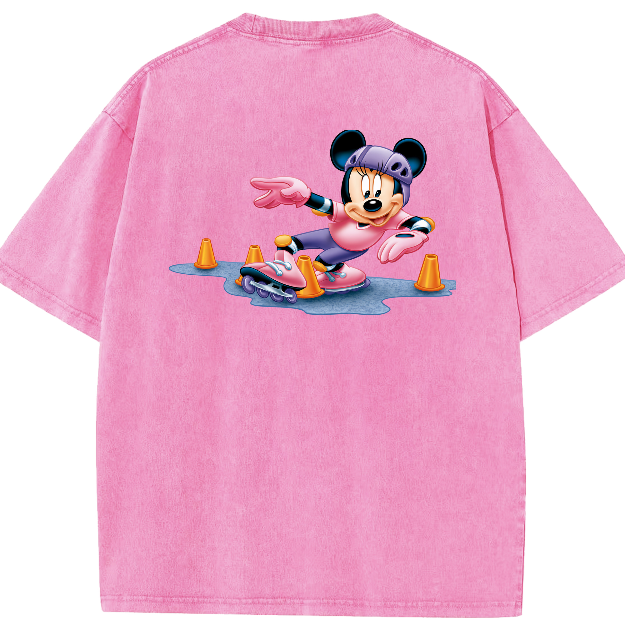 （画像用） ミッキーマウス Mickey Mouse 綿100% ヴィンテージ風 半袖Tシャツ（背面プリント）